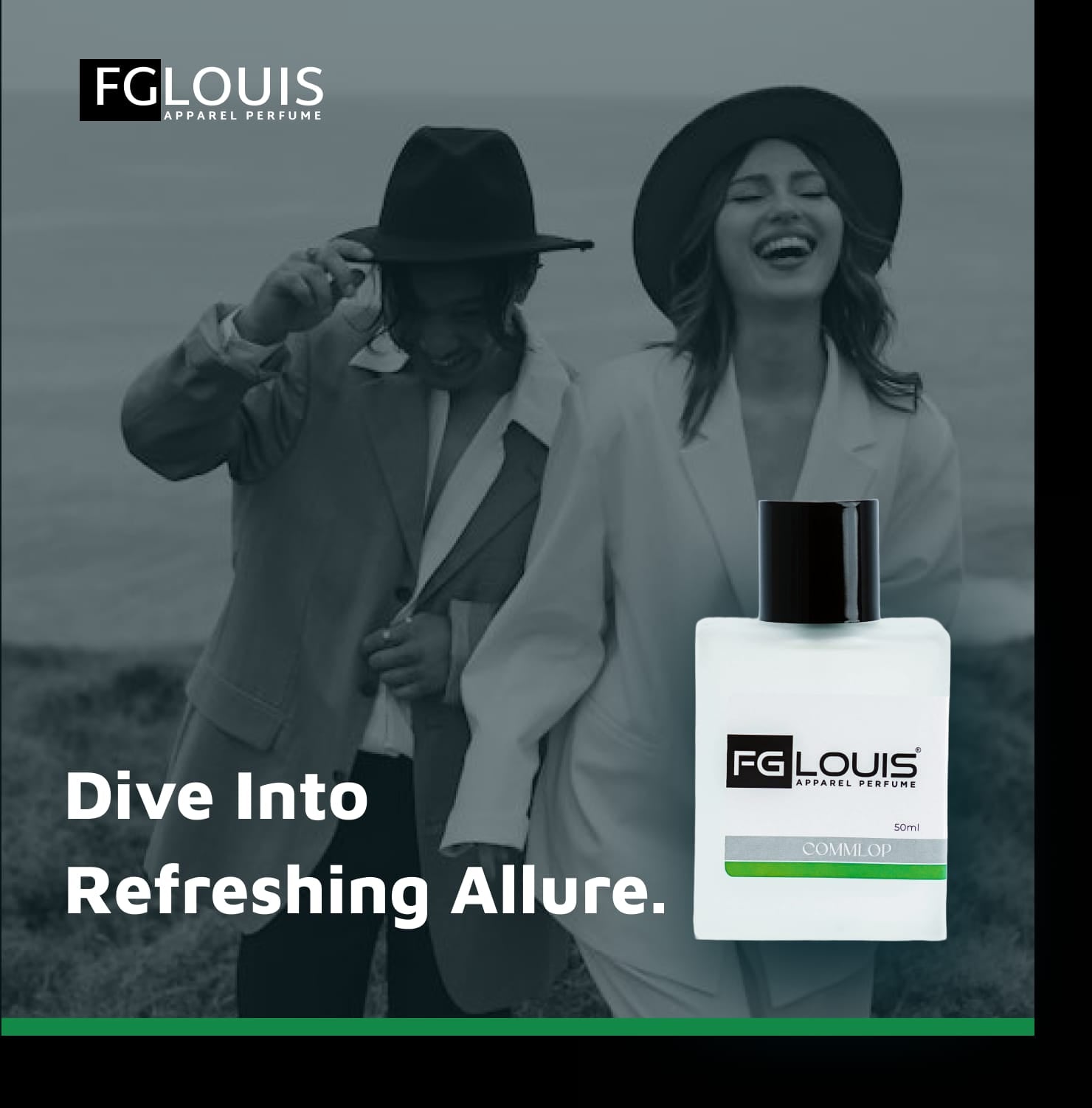Fg Louis Commlop Eau de Parfum for Men – Aquatic, Woody, and Long-Lasting